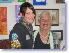 Kathryn of Cats and Dragons Art Studio (left) with a Student Kathryn of Cats and Dragons Art Studio (left) with a Student